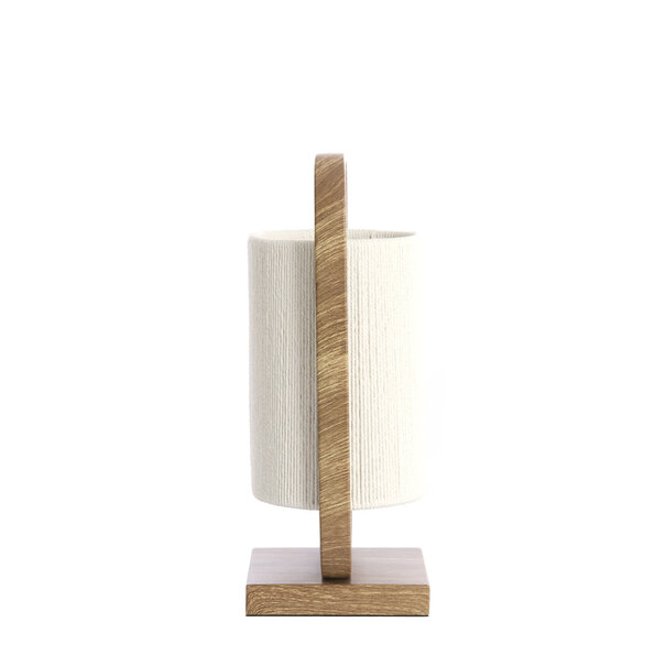 Light en Living Tafellamp 22,5x15x37,5 cm LECCE houtprint + touw naturel