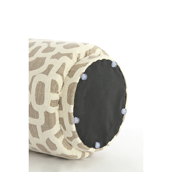 Light en Living Poef Ø40x44 cm DAVONTE taupe+beige