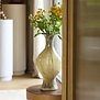 Vaas Ø19x40 cm JORVEN glas taupe + olijfgroen