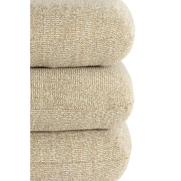 Light en Living Poef 44,5x44,5x44,5 cm LAURIE zand - crème