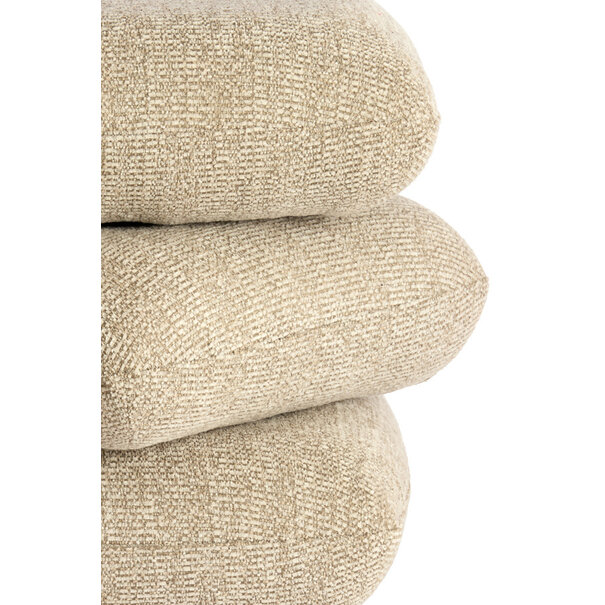 Light en Living Poef 44,5x44,5x44,5 cm LAURIE zand - crème