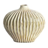 Vaas deco 35x21x30 cm LORITO keramiek olijfgroen