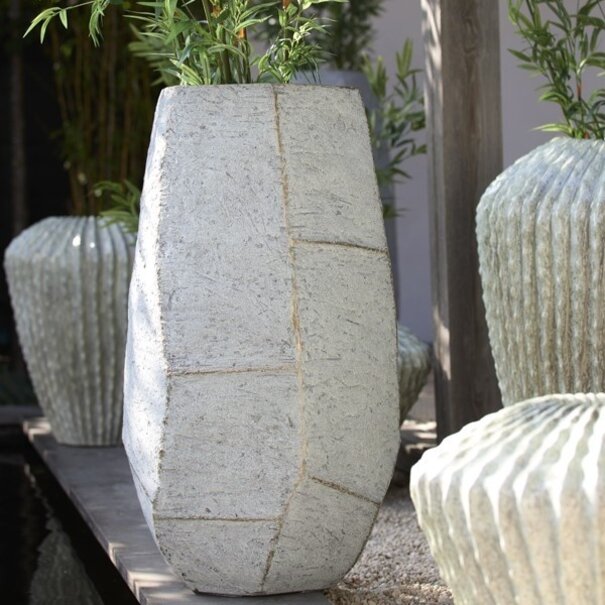 Light en Living Pot deco 50x47x88 cm AGELO blauw grijs