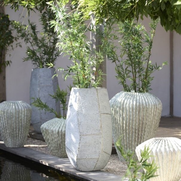 Light en Living Pot deco 50x47x105 cm AGELO blauw grijs