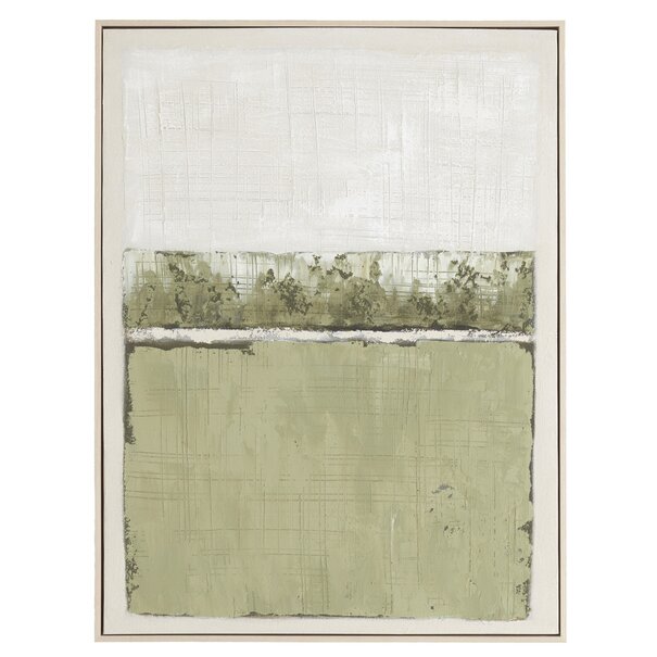 Light en Living Wandornament 90x3,5x120 cm MAREYA olijfgroen+crème