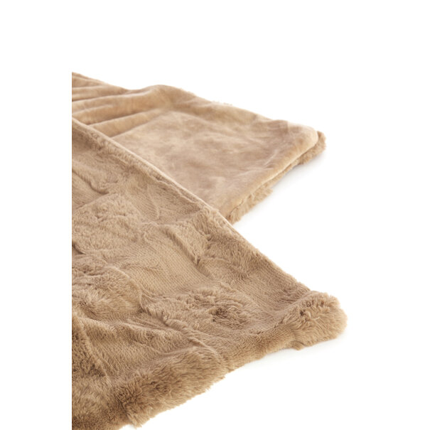 Light en Living Plaid 170x130 cm COMBARRO lichtbruin