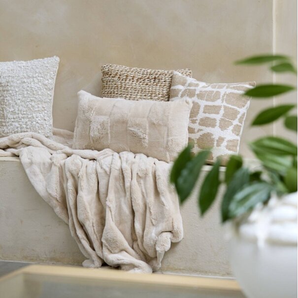 Light en Living Kussen 60x30 cm COMBARRO crème