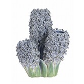 Vaas deco 35,5x32x41 cm FLOWER keramiek blauw+groen