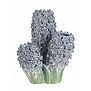 Vaas deco 35,5x32x41 cm FLOWER keramiek blauw+groen