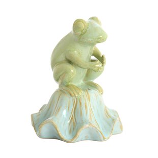 Ornament Ø15,5x19,5 cm FROSCH keramiek lichtgroen+lichtblauw