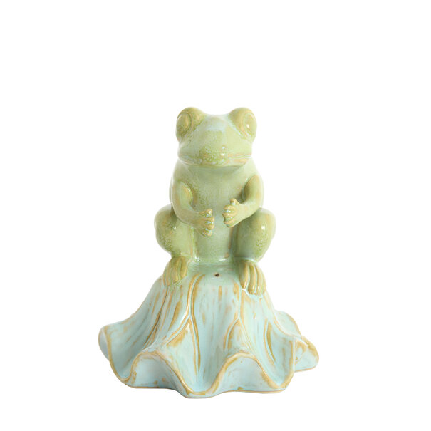Light en Living Ornament Ø15,5x19,5 cm FROSCH keramiek lichtgroen+lichtblauw