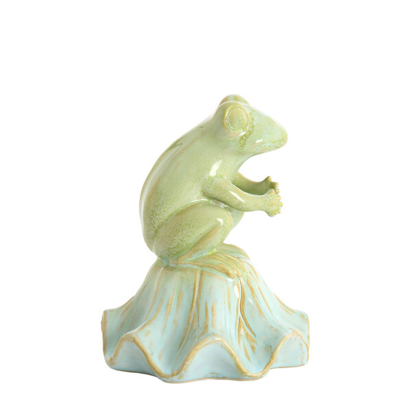 Light en Living Ornament Ø15,5x19,5 cm FROSCH keramiek lichtgroen+lichtblauw