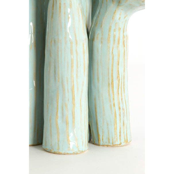 Light en Living Vaas deco  24x21x31 cm MISURINA paars-lichtblauw