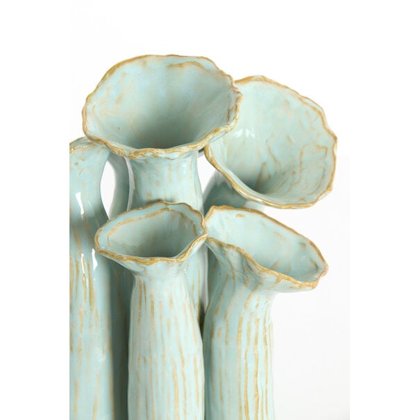 Light en Living Vaas deco  24x21x31 cm MISURINA paars-lichtblauw