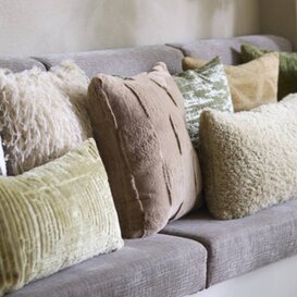 Kussen  45x45 cm COMBARRO lichtbruin