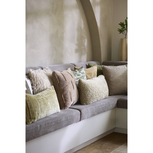 Light en Living Kussen  45x45 cm COMBARRO lichtbruin