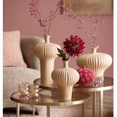 Vaas deco  23x22,5x18 cm NEVANO mat perzik