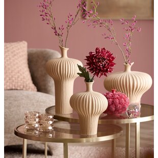 Vaas deco  23x22,5x18 cm NEVANO mat perzik