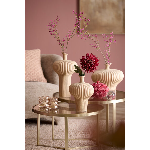 Light en Living Vaas deco  23x22,5x18 cm NEVANO mat perzik