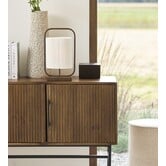 Tafellamp 22,5x15x37,5 cm LECCE donkerbruin + touw naturel