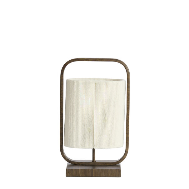 Light en Living Tafellamp 22,5x15x37,5 cm LECCE donkerbruin + touw naturel