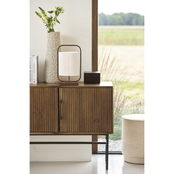 Light en Living Tafellamp 22,5x15x37,5 cm LECCE donkerbruin + touw naturel