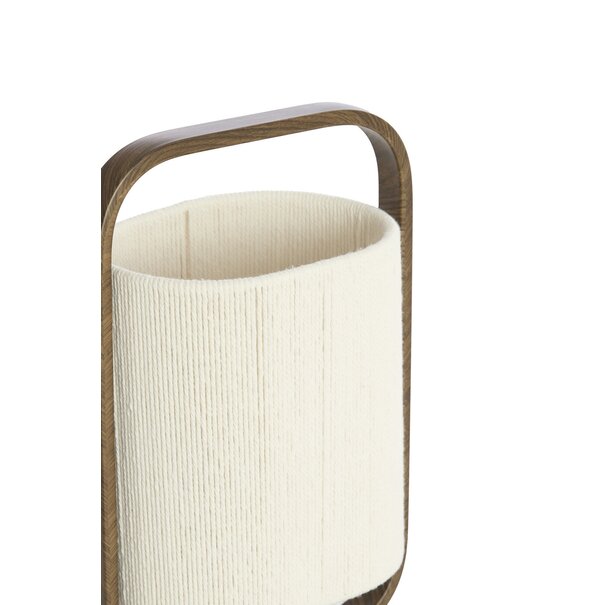 Light en Living Tafellamp 22,5x15x37,5 cm LECCE donkerbruin + touw naturel