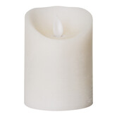 LED Licht Kaars rustiek wit met beweegbare vlam S