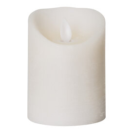 LED Licht Kaars rustiek wit met beweegbare vlam S