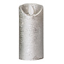 LED licht kaars metallic taupe met beweegbare vlam XS