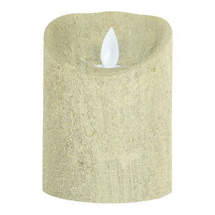 LED Licht Kaars goud met beweegbare vlam S