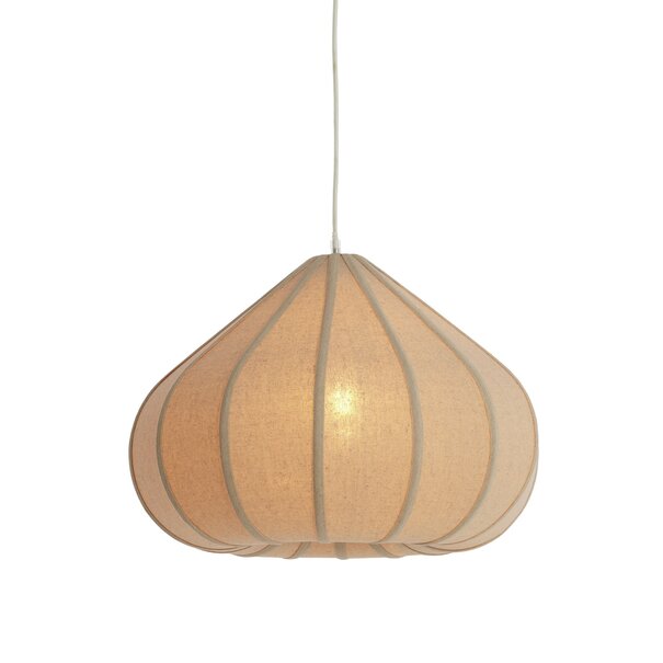Light en Living Hanglamp Ø50X34 cm ZUBEDA linnen naturel