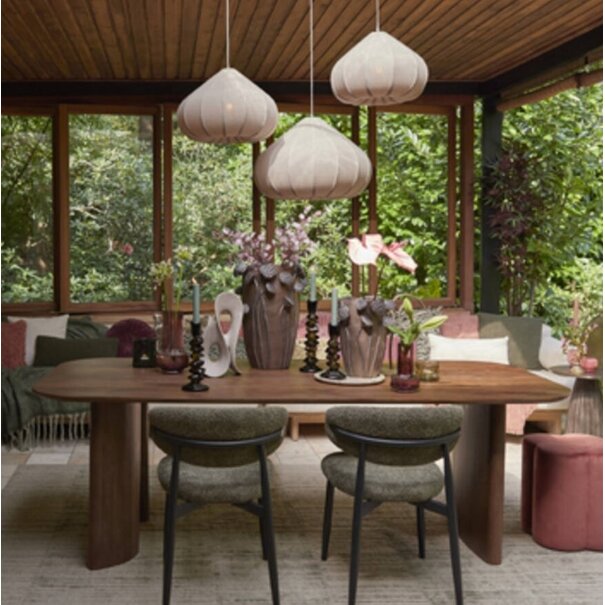 Light en Living Hanglamp Ø40X28,5 cm ZUBEDA linnen naturel