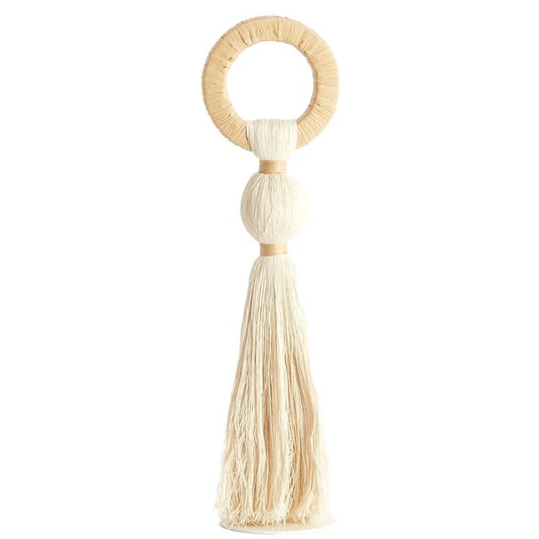 Light en Living Ornament YAVIZA Ø11x47 cm - Crème & Raffia Naturel