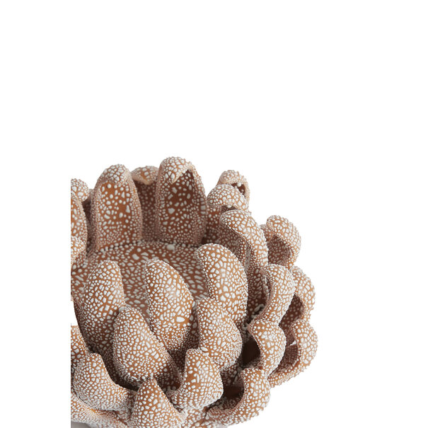 Light en Living Theelicht Ø10,5x7,5 cm SERINA porselein bruin