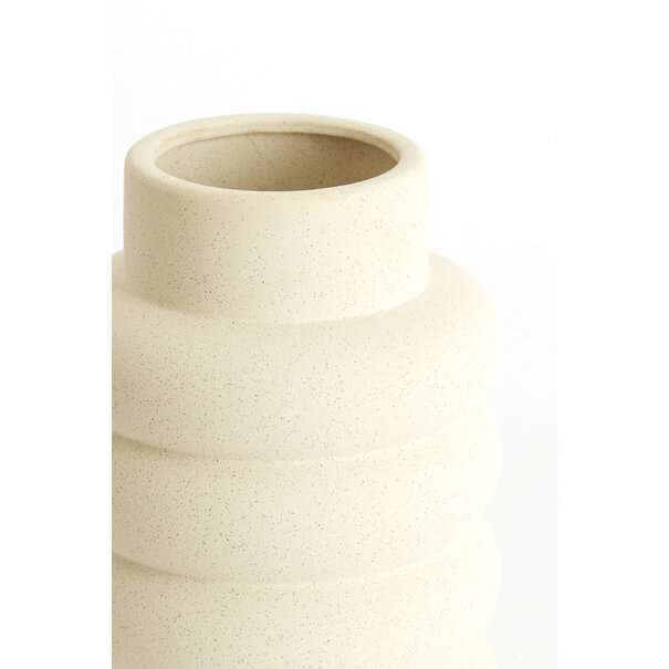 Light en Living Vaas deco Ø23X32,5 cm TRIORA keramiek mat creme