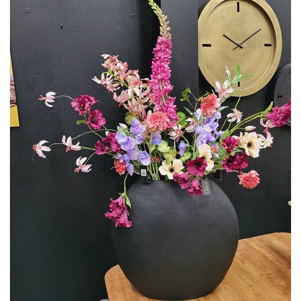 Light en Living Vaas deco RAYSKIN mat zwart - 49,5x20x45 cm