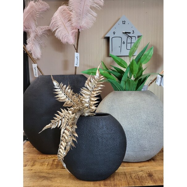 Light en Living Vaas deco RAYSKIN mat zwart - 49,5x20x45 cm