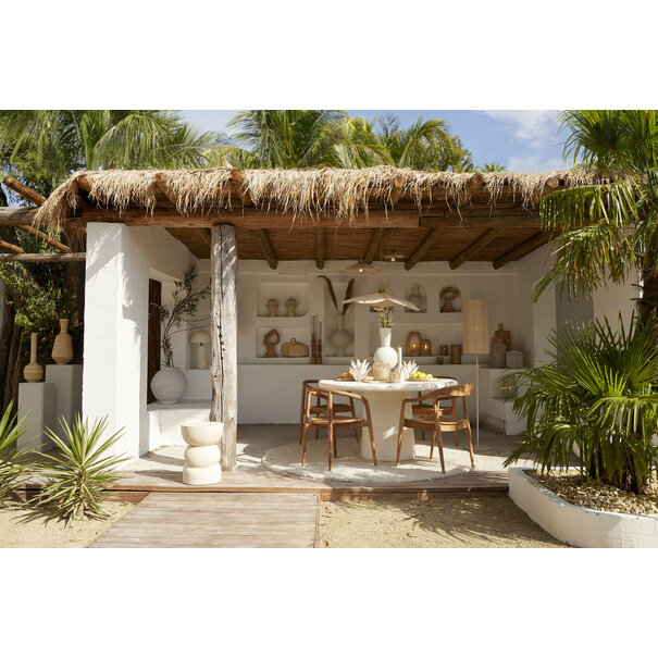 Light en Living Vloerlamp Ø30x165 cm FRINGE naturel+crème