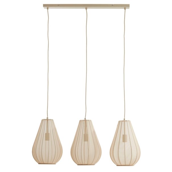 Light en Living Hanglamp 3L 80x8x40 cm ITELA zand