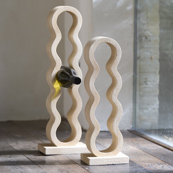 Light en Living Wijnrek 5 flessen 18x13x58 cm EDOLO hout mat naturel