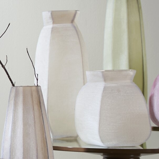 Light en Living Vaas 24,5x22,5x50,5 cm VELIKO glas bruin