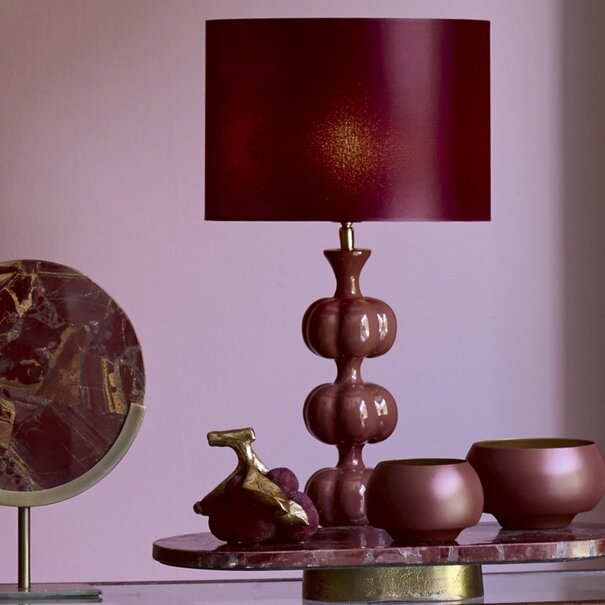 Light en Living Lampenkap rond 30x30x21 cm IMANI bordeaux