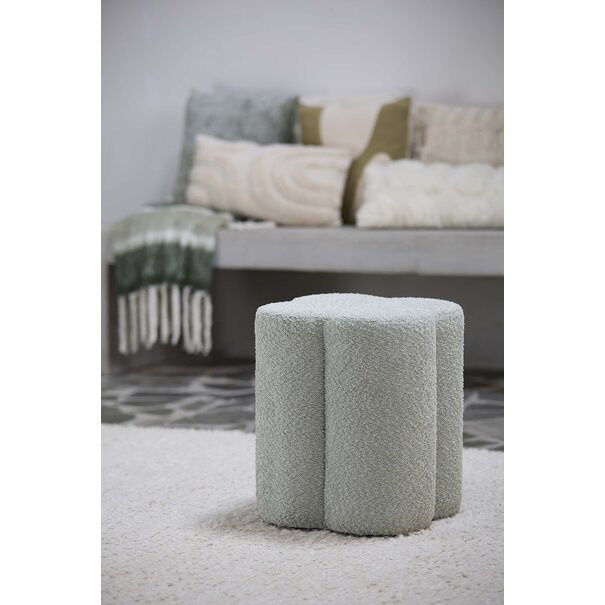 Light en Living Poef 38x38x45 cm NALANI mint groen