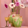 Vaas deco Ø26x31 cm TULIP keramiek licht roze-groen