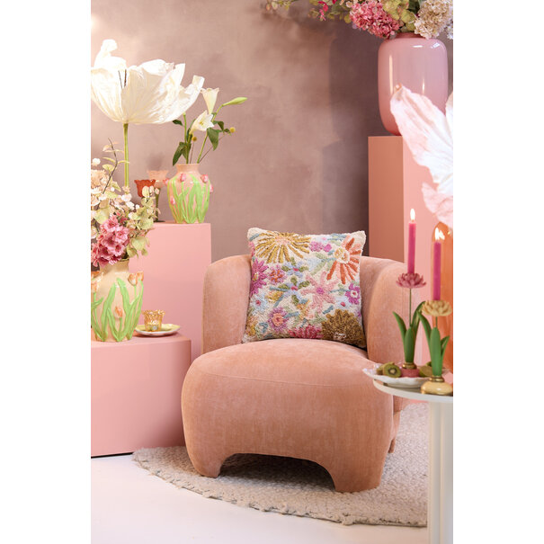 Light en Living Kussen 45X45 Cm LOULOU Creme+Multi