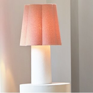 Tafellamp Ø25X50 Cm Musaby wit+roze