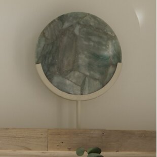 Ornament op voet 35x12x50 cm GOUYA  groen agaat+crème