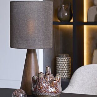 Lampvoet Ø13,5X33,5 cm DINAN houtprint donkerbruin