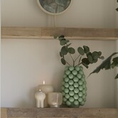 Vaas deco Ø18X28 cm BOYANG keramiek mat mintgroen